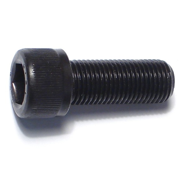 Midwest Fastener M12-1.25 Socket Head Cap Screw, Black Oxide Steel, 30 mm Length, 6 PK 78642